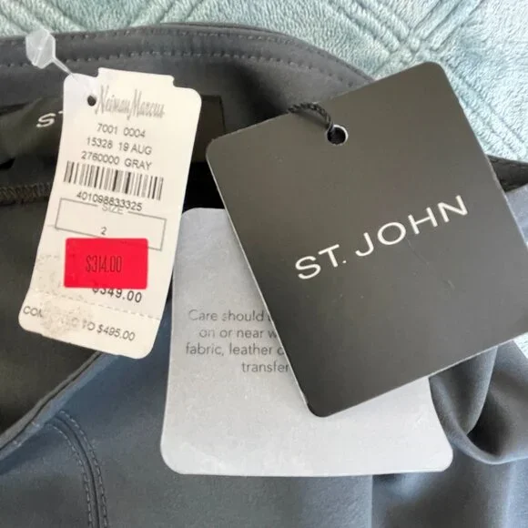 ST. JOHNWomen's Dark Gray Slacks Pants Sz 2 NWT